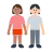 Women Holding Hands: Medium Skin Tone, Light Skin Tone
