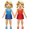 Women Holding Hands: Medium-Light Skin Tone Emoji 👭🏼 image - Apple style