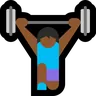 Woman Lifting Weights: Medium-Dark Skin Tone Emoji 🏋🏾‍♀️ image - Microsoft Windows 10 Segoe UI Emoji style