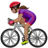 Woman Biking: Medium Skin Tone Emoji 🚴🏽‍♀️ image - Apple style