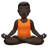 Man In Lotus Position: Dark Skin Tone
