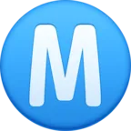 Círculo latino mayúscula M