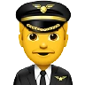 Man Pilot Emoji 👨‍✈️ image - Apple style