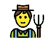 Man Farmer Emoji 👨‍🌾 image - OpenMoji style
