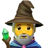 Man Mage Emoji 🧙‍♂️ image - Apple style