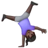 Woman Cartwheeling: Dark Skin Tone Emoji 🤸🏿‍♀️ image - Samsung style