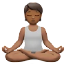 Person In Lotus Position: Medium-Dark Skin Tone Emoji 🧘🏾 image - Apple style