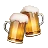 Klirren Bierkrüge