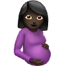 Pregnant Woman: Dark Skin Tone Emoji 🤰🏿 image - Apple style
