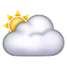 Sol branco atrás da nuvem Emoji 🌥 image - Samsung style