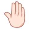 Raised Back Of Hand: Light Skin Tone Emoji 🤚🏻 image - Emojidex style
