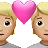 Couple With Heart: Medium-Light Skin Tone
