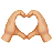 Heart Hands: Medium-Light Skin Tone