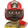 Man Firefighter: Dark Skin Tone Emoji 👨🏿‍🚒 image - Apple style