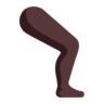 Leg: Dark Skin Tone Emoji 🦵🏿 image - Microsoft Classic 2D style