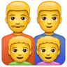 Family: Man, Man, Boy, Boy Emoji 👨‍👨‍👦‍👦 image - WhatsApp style