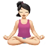 Woman In Lotus Position: Light Skin Tone Emoji 🧘🏻‍♀️ image - Apple style
