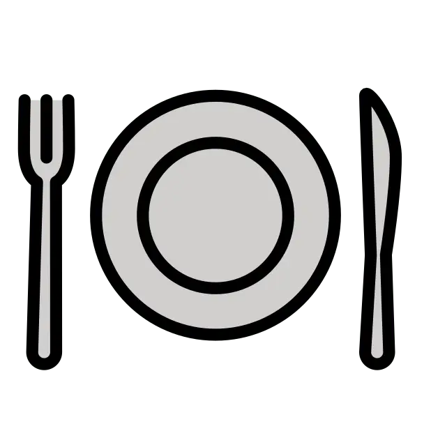 Fork And Knife With Plate