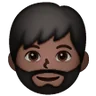 Man: Dark Skin Tone, Beard Emoji 🧔🏿‍♂️ image - Samsung style