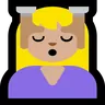Person Getting Massage: Medium-Light Skin Tone Emoji 💆🏼 image - Microsoft Windows 10 Segoe UI Emoji style