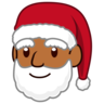 Santa Claus: Medium-Dark Skin Tone Emoji 🎅🏾 image - Emojidex style
