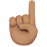 Index Pointing Up: Medium Skin Tone Emoji ☝🏽 image - Apple style