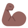 Flexed Biceps: Medium-Dark Skin Tone Emoji 💪🏾 image - Microsoft Classic 2D style