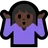 Person Shrugging: Dark Skin Tone