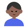 Man Pouting: Medium-Dark Skin Tone Emoji 🙎🏾‍♂️ image - Tossface style