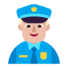 Man Police Officer: Medium-Light Skin Tone Emoji 👮🏼‍♂️ image - Microsoft Classic 2D style