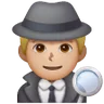 Man Detective: Medium-Light Skin Tone Emoji 🕵🏼‍♂️ image - Samsung style