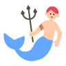 Merman: Light Skin Tone Emoji 🧜🏻‍♂️ image - Tossface style