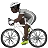 Person Biking: Dark Skin Tone