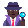 Detective: Dark Skin Tone Emoji 🕵🏿 image - Microsoft Classic 2D style