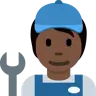 Mechanic: Dark Skin Tone Emoji 🧑🏿‍🔧 image - Twitter / X (Twemoji) style