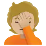 Person Facepalming: Medium-Light Skin Tone Emoji 🤦🏼 image - Google Noto Color style