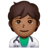 Health Worker: Medium-Dark Skin Tone Emoji 🧑🏾‍⚕️ image - Samsung style