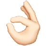 Ok Hand: Light Skin Tone Emoji 👌🏻 image - Apple style