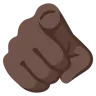 Index Pointing At The Viewer: Dark Skin Tone Emoji 🫵🏿 image - Google Noto Color style