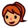 Girl: Medium Skin Tone Emoji 👧🏽 image - Emojidex style