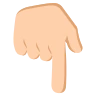 Backhand Index Pointing Down: Medium-Light Skin Tone Emoji 👇🏼 image - EmojiTwo style