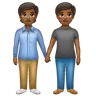 People Holding Hands: Medium-Dark Skin Tone Emoji 🧑🏾‍🤝‍🧑🏾 image - WhatsApp style