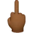 Middle Finger: Medium-Dark Skin Tone