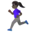 Woman Running: Dark Skin Tone