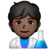 Scientist: Dark Skin Tone Emoji 🧑🏿‍🔬 image - Samsung style