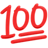 Emoji Száz pont szimbólum 💯 image - Facebook Messenger (2016) style