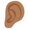 Ear: Medium-Dark Skin Tone Emoji 👂🏾 image - EmojiTwo style