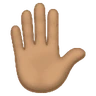 Raised Hand: Medium Skin Tone Emoji ✋🏽 image - Huawei Harmony OS style