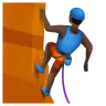 Man Climbing: Dark Skin Tone Emoji 🧗🏿‍♂️ image - WhatsApp style