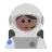 Woman Astronaut: Medium-Dark Skin Tone